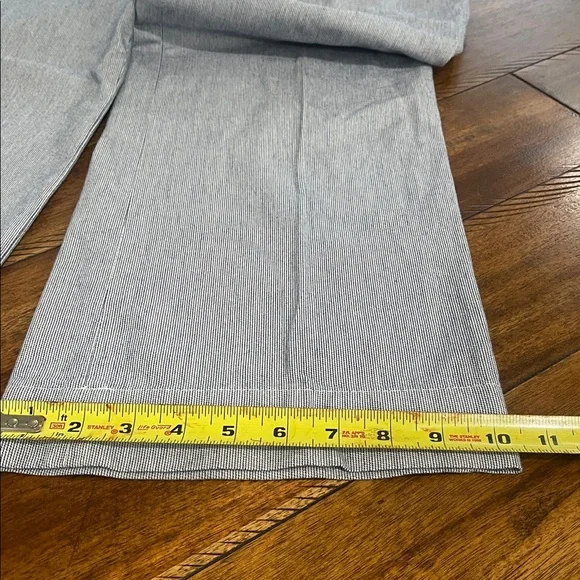 J Crew High rise patch pockets wide leg blue white striped trousers pants sz 28P - Picture 9 of 16